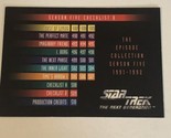 Star Trek The Next Generation Trading Card Season 5 #509 Checklist B - $1.97