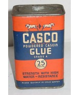 Vintage Casco Powdered Casein Glue Grade A not Empty Tin Advertising Prop - €7,73 EUR