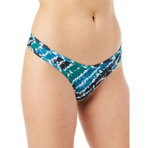 No Boundaries Women&#39;s Cotton Thong Panties Size X-LARGE Blue Green Tie Dye NEW - £8.83 GBP