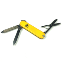 Victorinox Swiss Army Classic SD Pocket Knife - Yellow Scissors File Blade - £11.20 GBP