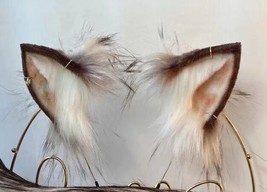 Small Milk Wolf  Wolves And Cats Neko Ears Hair Hoop Hand Made Work Headband Hea - £91.33 GBP