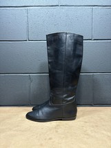 Vintage Nine West Black Leather Knee High Boots Women’s Sz 7 M - £35.93 GBP