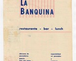 La Banquina Restaurate Bar Lunch Menu Port Mar Del Plata Buenos Aires Ar... - £13.93 GBP