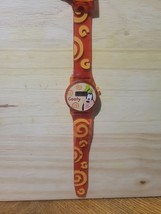 Vintage VTG Unisex Disney Goofy Orange Swirls Digital Watch New Battery 12/17/22 - £4.94 GBP