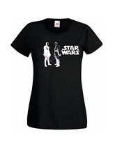 Womens Star Wars T-Shirt; Obi Wan Kenobi &amp; Anakin Skywalker with saber T... - £19.46 GBP