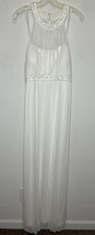 Db Studio David’s Bridal Jeweled Halter Maxi White Wedding Dress Size 16 - $102.20 CAD