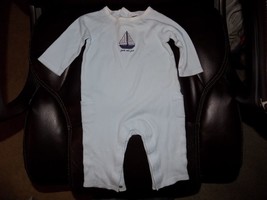 Janie &amp; Jack Signature Layette Sailboat One Piece Romper Size 3/6 Months Boy&#39;s - £17.05 GBP