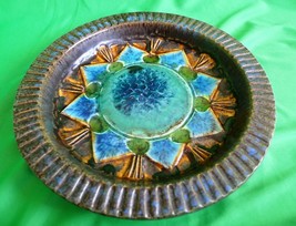 Vintage Sweden Studio ART TILGMANS Multi-Color plate bowl Retro ceramic ... - £118.27 GBP