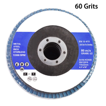 50 Pack 4-1/2 X 7/8&quot; Premium Zirconia Flap Discs 60 Grit Grinding Wheel ... - £53.70 GBP