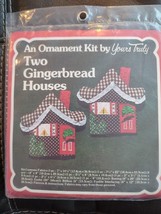 Vtg 1981 Your Truly Ornament Kit Two Gingerbread Houses  #2851 Christmas - £11.12 GBP