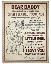 Father &amp; Daughter Art Blanket Thank You Dad I Love You Fleece Blankets Gift - £45.92 GBP+