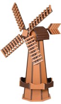 6½ Foot Jumbo Windmill Cedar &amp; Brown Working Dutch Garden Weathervane Amish Usa - £1,142.25 GBP