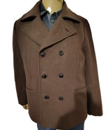 Hurley Double Breasted  Wool Lined Pea Coat Men&#39;s 42R - $649.47 MXN