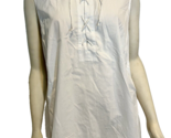 NWT Lauren Ralph Lauren White Sleeveless Collared  V Neck Shirt Size 2X - $37.99