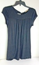 Forever 21 Womens Sz S Black Sparkle Cap Sleeve Top Shirt Tunic Knit - $10.89