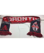 Toronto adidas FC MLS Soccer Football Onyx Red Double Sided Scarf Fringe - $372.35 MXN