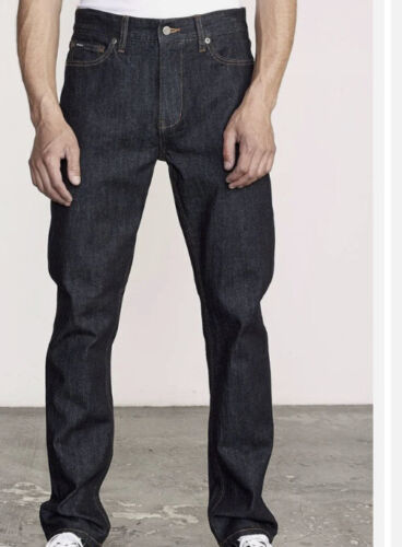 RVCA  Stay RCVA Denim Slim Straight Fit Mens Pants Size 30. Color DIN - $75.12