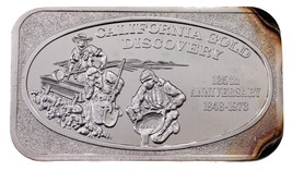 1973 California Gold Discovery 125TH Anni Ussc Mint 1 Oz. Silber Art BAR - $1,541.99 MXN