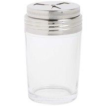 Norpro Shaker Cup Glass Adjustable Pizzeria Style Pepper/Salt/Cheese/Spice 5.25&quot; - £24.92 GBP