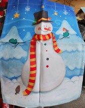 Winter snowman Garden Flag,  Seasonal Decorations Outside  12x18 new in ... - £7.80 GBP