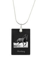 Mustang ,  Horse Crystal Pendant, SIlver Necklace 925, High Quality - $37.99