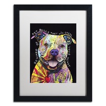 Beware of Pit Bulls by Dean Russo, White Matte, Black Frame 16x20-Inch - £43.93 GBP