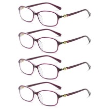 4 PK Womens Blue Light Blocking Reading Glasses Readers for Computer Pap... - $11.99