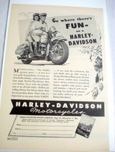 1946 Ad Harley-Davidson Motorcycles Milwaukee, Wisc. Go Where There's Fun - $7.99
