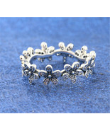 925 Sterling Silver Dazzling Daisy Ring with Clear Zirconia For Women - $366.30 MXN