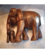Large Wood Elephant - Beautifully Detailed - Hand Carved    Lot #156 - $1,085.01 MXN
