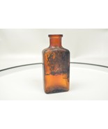Vintage Amber Medicine Bottle Glass On Bottom Is W T In Tringle 3 Oz App... - $413.77 MXN