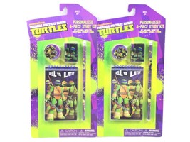 Lot Of 2 Nickelodeon Teenage Mutant Ninja Turtles 4 Piece Study Kit Age 4+ New - £8.24 GBP
