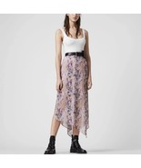 All Saints Rhea Masala Midi Skirt, Mink Pink, Summer Lightweight, Size 2... - $150.44 CAD