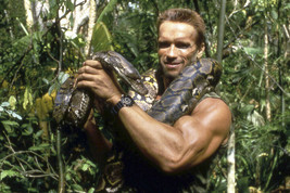 Predator Arnold Schwarzenegger holding giant python snake in jungle 24x36 Poster - £22.67 GBP
