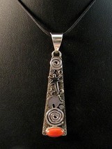 Navajo, Alex Sanchez, Sterling Silver Native Symbols Petroglyph Pendant ... - £349.54 GBP