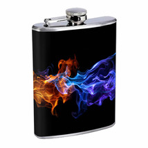 Fire And Ice Em13 Flask 8oz Stainless Steel Hip Drinking Whiskey - £11.83 GBP