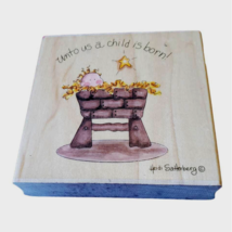 Stamps Happen A Child Is Born Heidi Satterberg #50031 Wood Mounted Rubber Stamp - $6.92
