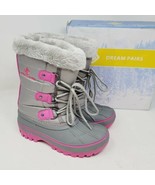Dream Pairs Girls Ankle Boots Size 1 Winter Boots Grey Pink Forester - £18.86 GBP