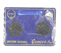 USMC Sergeant Insignia Sterling Silver Pins #2 Korea Era Gemsco - $65.44