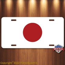 Japan Flag License Plate Tag Vanity Front Aluminum 6 Inches By 12 Inches - £13.27 GBP