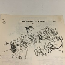 1969 Poulan Model 223 Chain Saw Illustrated Parts List - £19.58 GBP