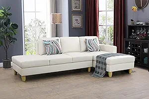 Raphael Sectional Sofa, Cream White - $1,008.99