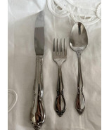 Vintage Oneida Community Stainless 3 Piece Youth Fork Spoon Knife Set Ch... - $339.23 MXN