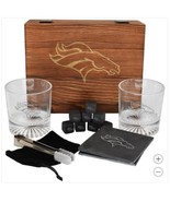 Denver Broncos NFL Drinkware Set 15-Piece Glasses Coaster Cooling Cubes ... - $109.76 CAD