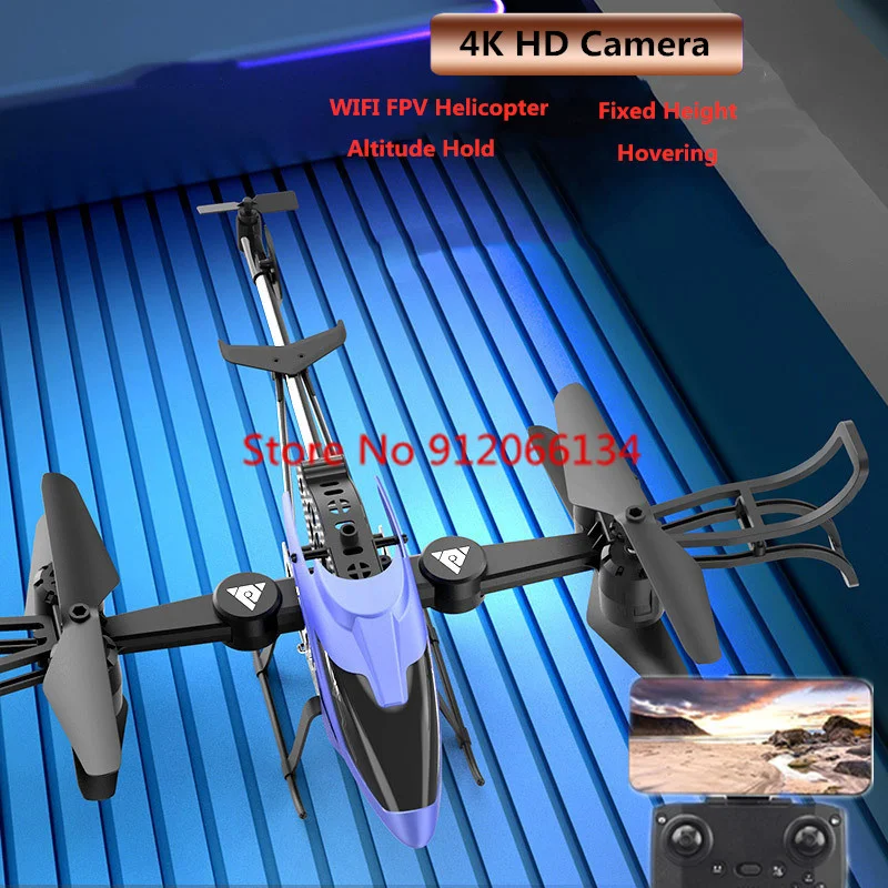 4K WiFi FPV Helicopter Altitude Hold Fixed Height real-time transmission - £40.37 GBP+