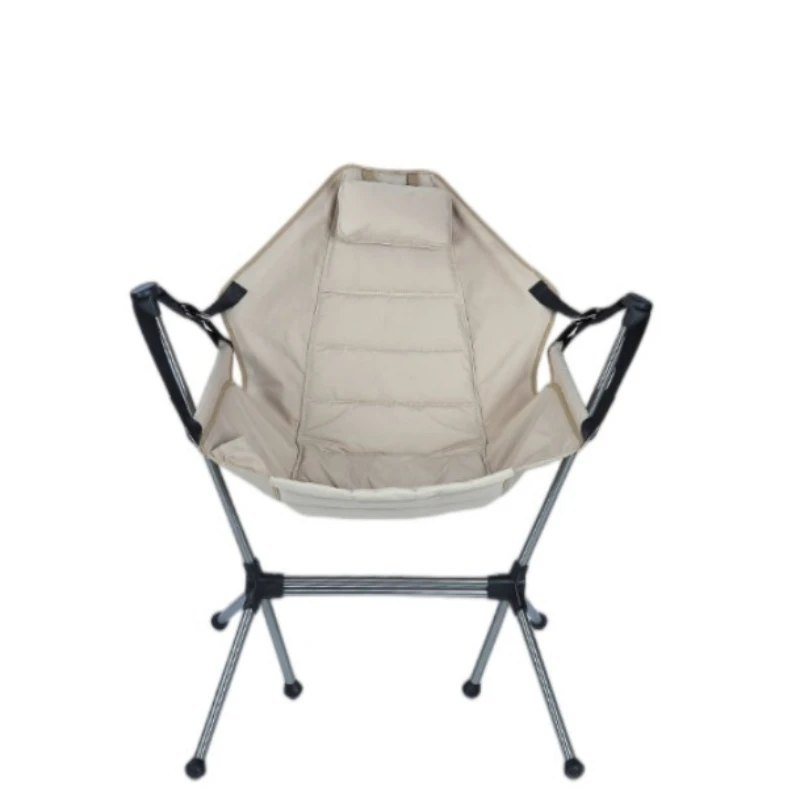 Folding Rocking Chair Camping Lawn Outdoor Fishing Garden and Beach Chair - £183.76 GBP
