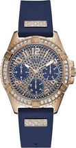 Guess Women&#39;s Quartz Analog Blue Dial Watch W1160L3 Stainless Steel Case 40mm - £78.22 GBP