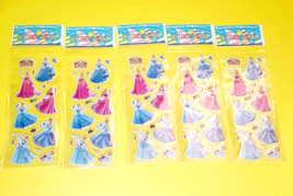 LOT 5x STICKERS SHEET CINDERELLA DISNEY PRINCESS ALADIN ARIEL BEAUTIFUL ... - $6.79