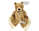 BABY GANZ COLLECTION TEDDY BEAR SECURITY BLANKET PLUSH LOVEY SATIN NEW W... - $38.00
