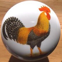 Cabinet knobs knob w/ Rooster Leghorn Chicken - $5.20